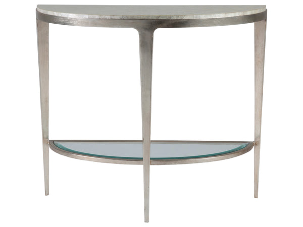 Lexington Artistica Home Gravitas Console - Stunning Capiz Shell Inlay And Hand-forged Iron Base For A Unique Home Accent Champagne Wood 2050-966c