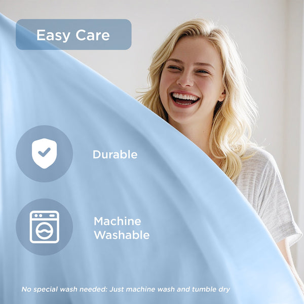 JLA Home Main Street - Cooling breathable 3pc sheet set with moisture-wicking stretch knit for cooler nights and snug fit Ice Blue OLX10-0026