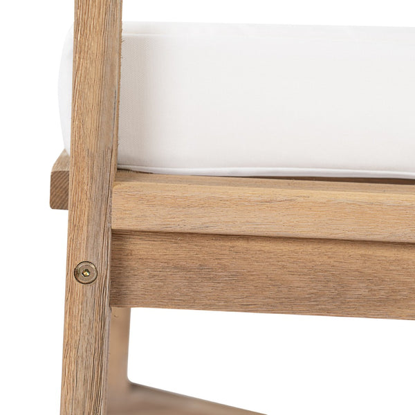 English Elm Outdoor Acacia Wood Rocking Chair with Cushions Teak Finish Porch Seating N772P369382W