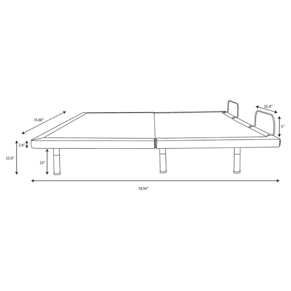 English Elm Threepio Eastern King Adjustable Base with Wireless Remote and Ergonomic Preset Positions B062P334272