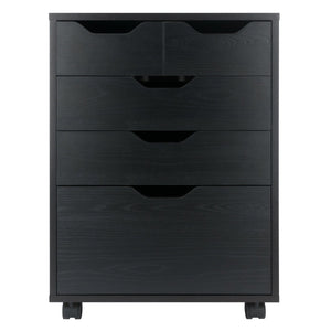 Winsome Wood Halifax Versatile Mobile Storage Cabinet With Bins & Drawers, Perfect For Home Organization Needs Black Composite Wood 20521-winsome-wood