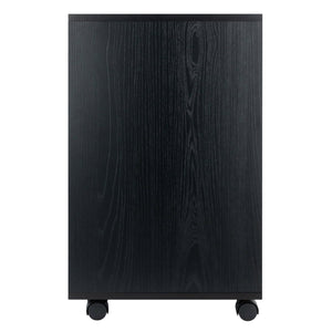 Winsome Wood Halifax Versatile Mobile Storage Cabinet With Bins & Drawers, Perfect For Home Organization Needs Black Composite Wood 20521-winsome-wood