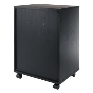 Winsome Wood Halifax Versatile Mobile Storage Cabinet With Bins & Drawers, Perfect For Home Organization Needs Black Composite Wood 20521-winsome-wood