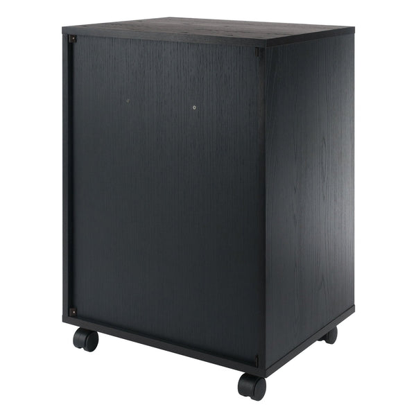 Winsome Wood Halifax Versatile Mobile Storage Cabinet With Bins & Drawers, Perfect For Home Organization Needs Black Composite Wood 20521-winsome-wood