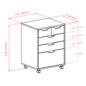 Winsome Wood Halifax Versatile Mobile Storage Cabinet With Bins & Drawers, Perfect For Home Organization Needs Black Composite Wood 20521-winsome-wood