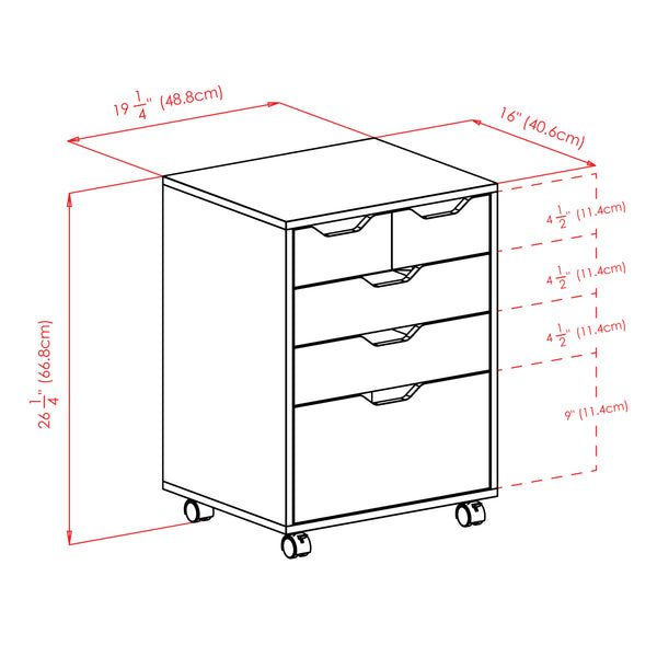 Winsome Wood Halifax Versatile Mobile Storage Cabinet With Bins & Drawers, Perfect For Home Organization Needs Black Composite Wood 20521-winsome-wood