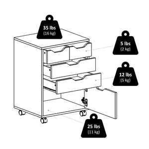 Winsome Wood Halifax Versatile Mobile Storage Cabinet With Bins & Drawers, Perfect For Home Organization Needs Black Composite Wood 20521-winsome-wood