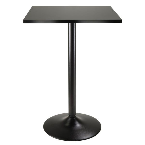 Winsome Wood Obsidian Square Dining Table – Modern Black Wood Composite Pub Table For Compact Spaces & Dining Black Composite Wood ,Metal 20522-winsome-wood