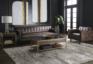 Sunpan The Path Wall Art - Striking Hand-Painted Triptych in Black, White & Gold with Unique Frames