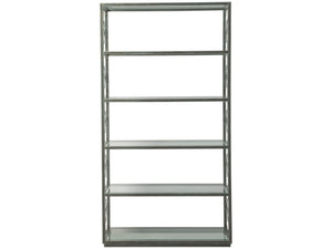 Lexington Artistica Home Honeycomb Etagere - Hand-forged Iron Frame With Six Beveled Glass Shelves For Elegant Display St. Laurent Wood 2056-991-44