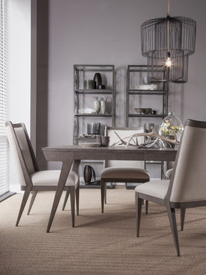 Lexington Artistica Home Haiku Upholstered Side Chair - Elegant Mahogany Design With Soft Natural Fabric For Every Room Grigio Wood 2057-880-41-01