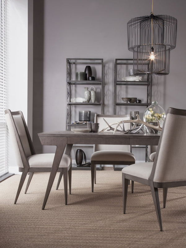 Lexington Artistica Home Haiku Upholstered Side Chair - Elegant Mahogany Design With Soft Natural Fabric For Every Room Grigio Wood 2057-880-41-01