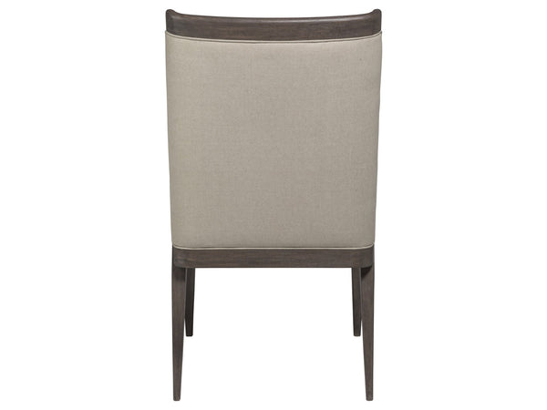 Lexington Artistica Home Haiku Upholstered Side Chair - Elegant Mahogany Design With Soft Natural Fabric For Every Room Antico Wood 2057-880-39-01