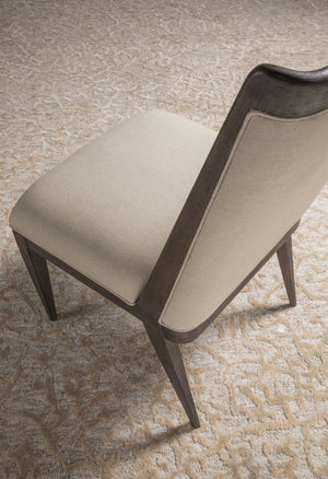 Lexington Artistica Home Haiku Upholstered Side Chair - Elegant Mahogany Design With Soft Natural Fabric For Every Room Antico Wood 2057-880-39-01