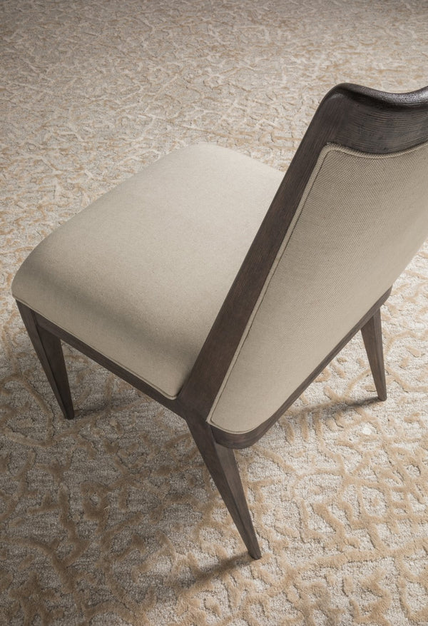 Lexington Artistica Home Haiku Upholstered Side Chair - Elegant Mahogany Design With Soft Natural Fabric For Every Room Antico Wood 2057-880-39-01