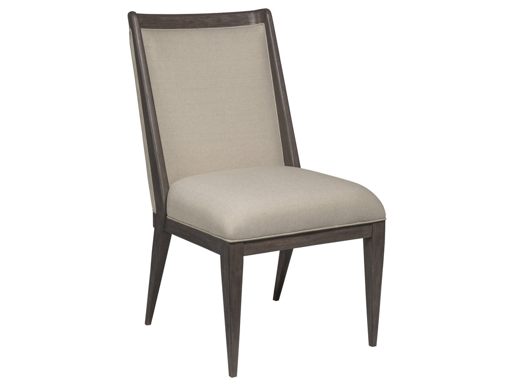 Lexington Artistica Home Haiku Upholstered Side Chair - Elegant Mahogany Design With Soft Natural Fabric For Every Room Antico Wood 2057-880-39-01