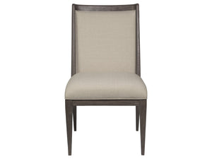 Lexington Artistica Home Haiku Upholstered Side Chair - Elegant Mahogany Design With Soft Natural Fabric For Every Room Antico Wood 2057-880-39-01