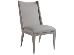 Lexington Artistica Home Haiku Upholstered Side Chair - Elegant Mahogany Design With Soft Natural Fabric For Every Room Bianco Wood 2057-880-40-01