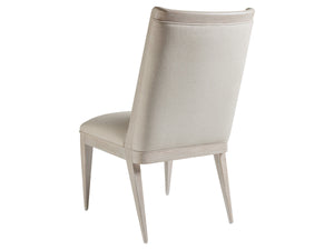 Lexington Artistica Home Haiku Upholstered Side Chair - Elegant Mahogany Design With Soft Natural Fabric For Every Room Bianco Wood 2057-880-40-01