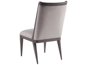Lexington Artistica Home Haiku Upholstered Side Chair - Elegant Mahogany Design With Soft Natural Fabric For Every Room Grigio Wood 2057-880-41-01