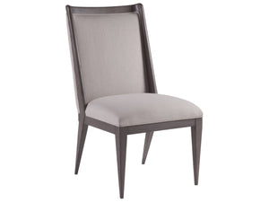Lexington Artistica Home Haiku Upholstered Side Chair - Elegant Mahogany Design With Soft Natural Fabric For Every Room Grigio Wood 2057-880-41-01