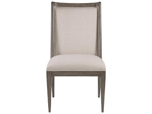 Lexington Artistica Home Haiku Upholstered Side Chair - Elegant Mahogany Design With Soft Natural Fabric For Every Room Grigio Wood 2057-880-41-01