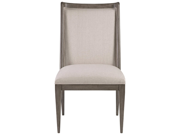 Lexington Artistica Home Haiku Upholstered Side Chair - Elegant Mahogany Design With Soft Natural Fabric For Every Room Grigio Wood 2057-880-41-01