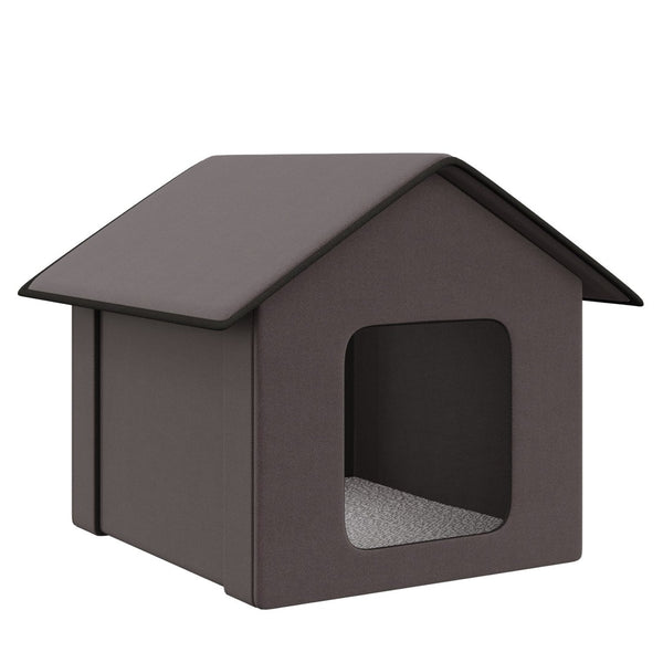 English Elm Pawhut Insulated Heated Cat Shelter Waterproof Cabin with Berber Fleece Pad Two Exits W2225P249717