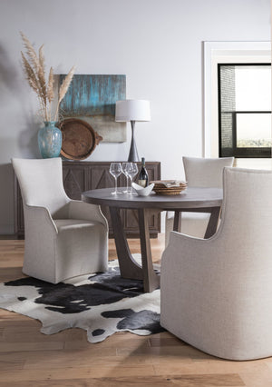 Lexington Artistica Home Brio Round Dining Table - Elegant Mahogany Design With Textured Finishes For Modern Dining Spaces Antico Wood 2058-870-39