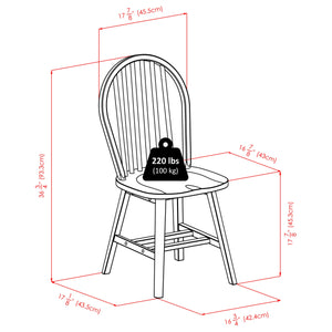 Winsome Wood Moreno 5-piece Dining Set: Stylish Drop Leaf Table & Windsor Chairs, Perfect For Small Spaces! Black Solid ,Composite Wood 20587-winsome-wood