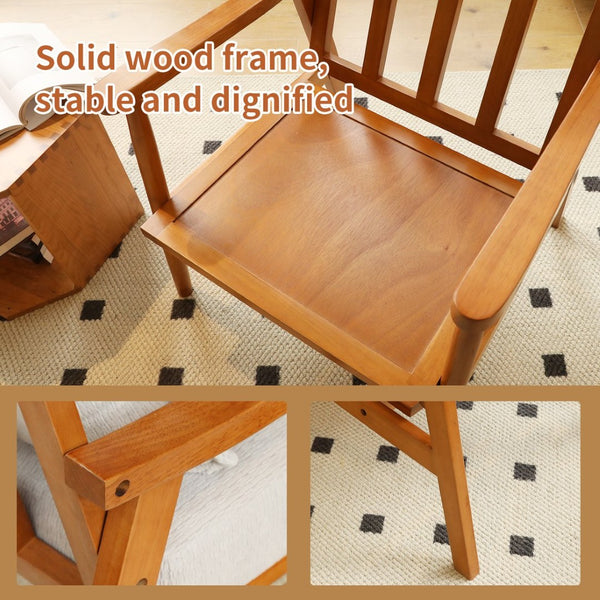 English Elm Cute Fabric Armchair Solid Wood Frame Compact Upholstered Seat for Bedroom or Apartment White W2105P420762