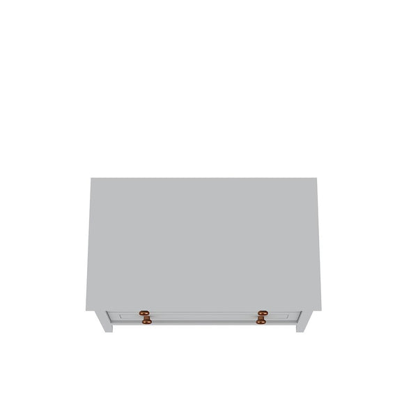 Manhattan Comfort Crown Modern Nightstand White 205GMC1