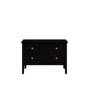 Manhattan Comfort Crown Modern Nightstand Black 205GMC2