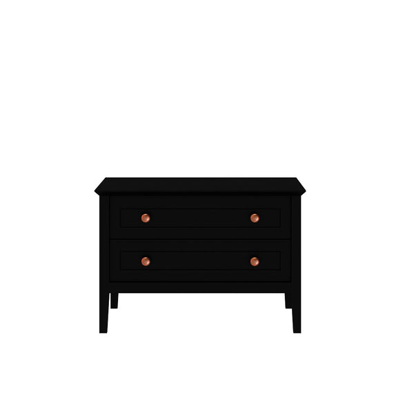 Manhattan Comfort Crown Modern Nightstand Black 205GMC2