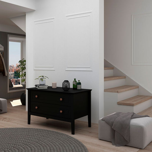 Manhattan Comfort Crown Modern Nightstand Black 205GMC2