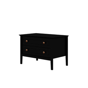 Manhattan Comfort Crown Modern Nightstand Black 205GMC2