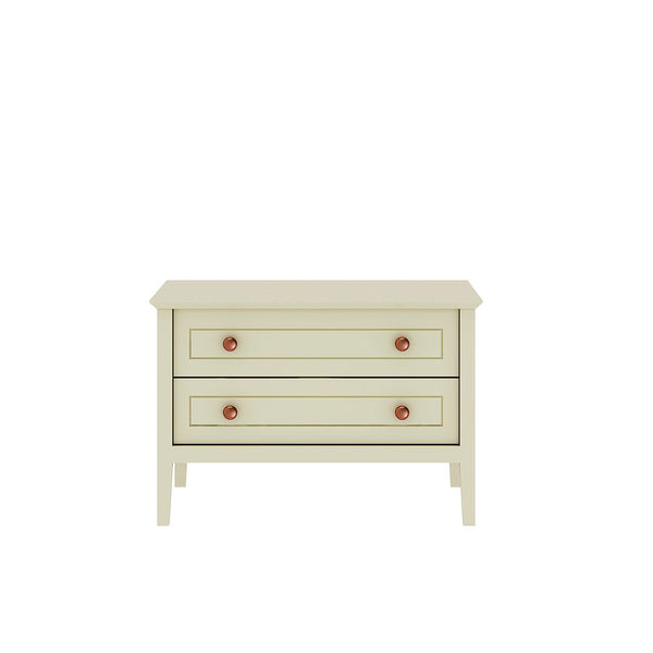 Manhattan Comfort Crown Modern Nightstand Off White 205GMC3