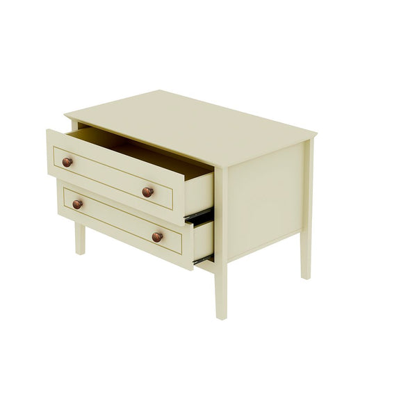 Manhattan Comfort Crown Modern Nightstand Off White 205GMC3