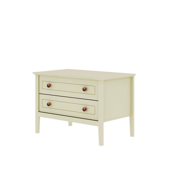 Manhattan Comfort Crown Modern Nightstand Off White 205GMC3