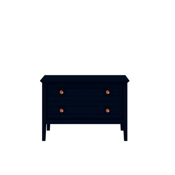 Manhattan Comfort Crown Modern Nightstand Tatiana Midnight Blue 205GMC4