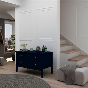 Manhattan Comfort Crown Modern Nightstand Tatiana Midnight Blue 205GMC4