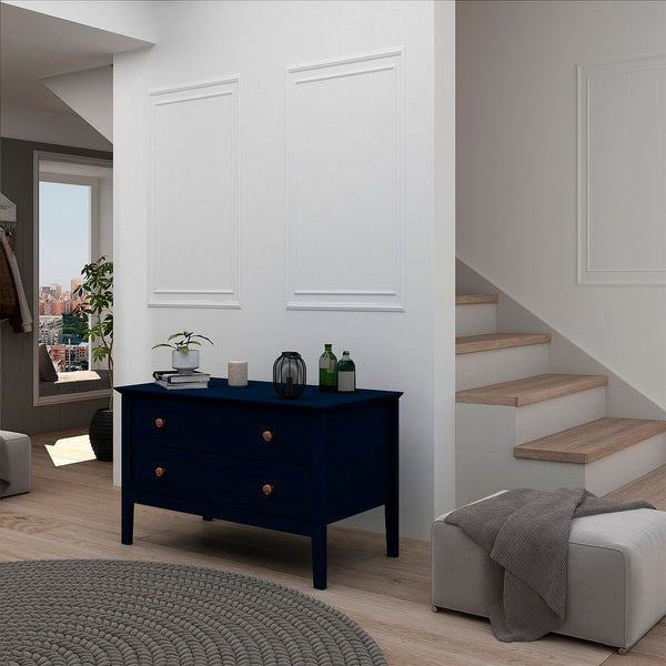 Manhattan Comfort Crown Modern Nightstand Tatiana Midnight Blue 205GMC4