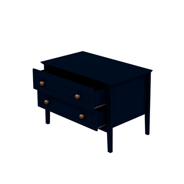 Manhattan Comfort Crown Modern Nightstand Tatiana Midnight Blue 205GMC4
