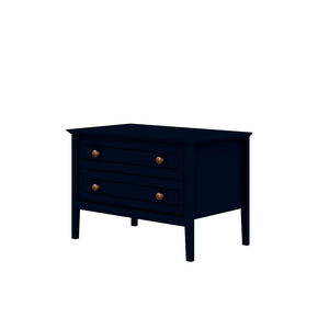 Manhattan Comfort Crown Modern Nightstand Tatiana Midnight Blue 205GMC4