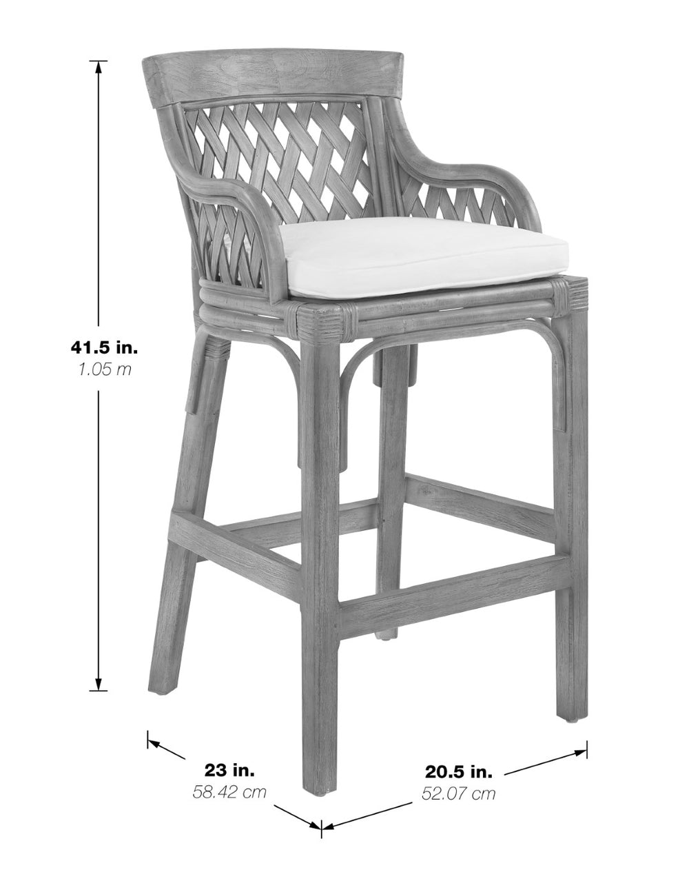 OSP Home Furnishings Plantation Bar Stool Brown Stain