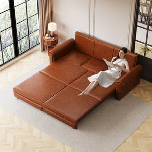 English Elm Chesterfield Velvet King Sleeper Sofa with Nailhead Trim and Rolled Arms for Living Room W1885S00359
