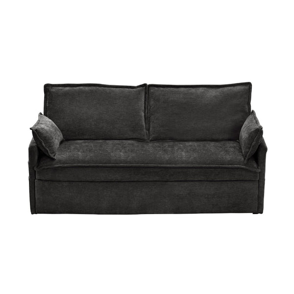 English Elm 59.5" Chenille Sleeper Sofa with Usb Charging Storage and Firm Foam Support W2606P301327