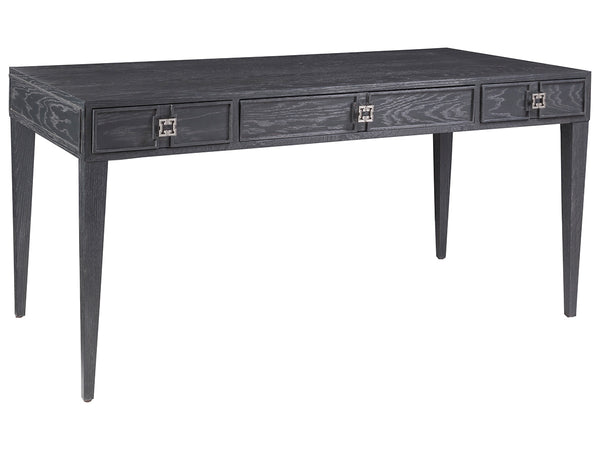 Lexington Artistica Home Penelope Desk - Exquisite Mahogany And Oak Design With Brass Hardware And Soft-closing Drawers Gray Brown Wood 2062-933