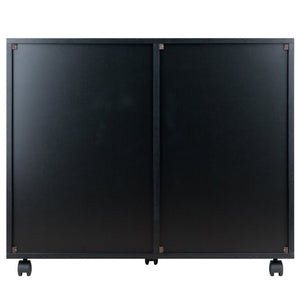 Winsome Wood Halifax 5-drawer Mobile Storage Cabinet - Versatile Organizer With Wheels For Home & Office Use Black Composite Wood 20630-winsome-wood