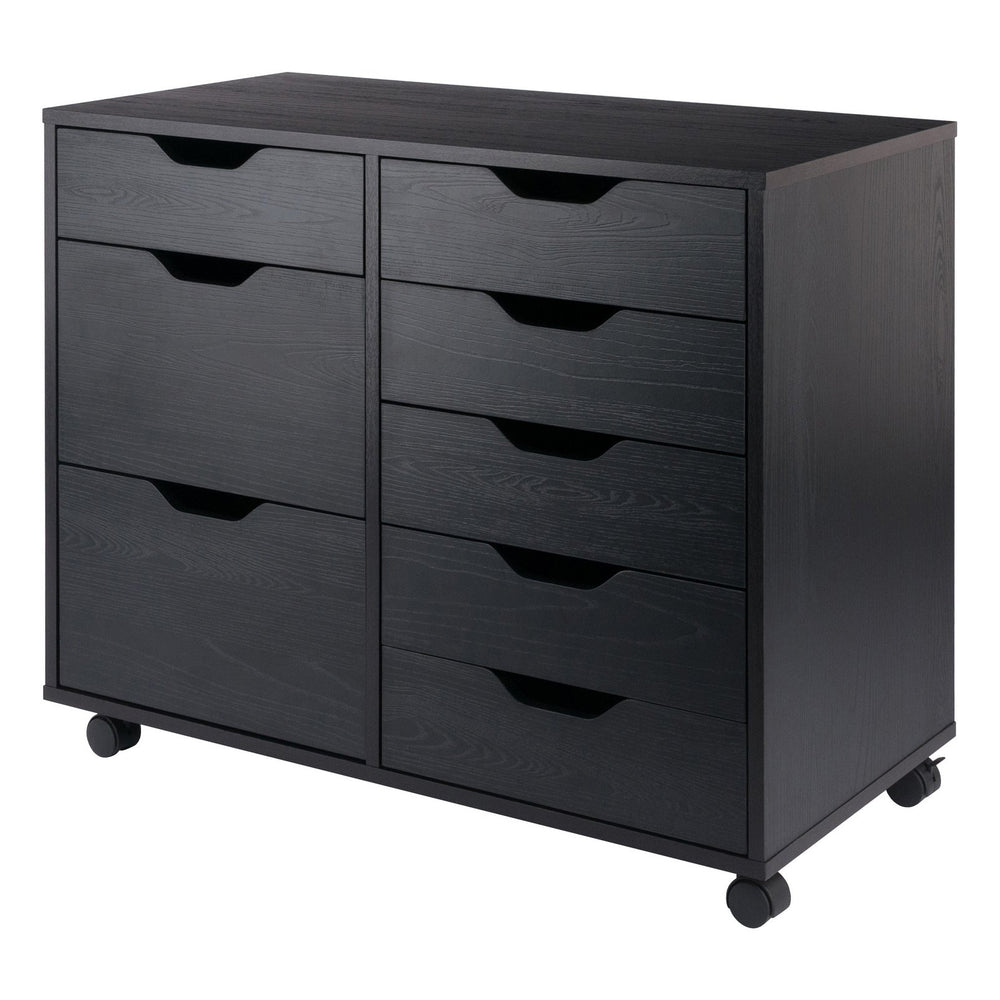 Winsome Wood Halifax 6-drawer Mobile Storage Cabinet - Versatile Organizer For Craft, Office & Bedroom Needs Black Composite Wood 20632-winsome-wood